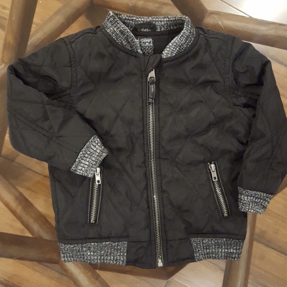 No Retreat Other - Infant Sporty Black Bomber Jacket